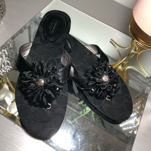 Coach black sandals. - Picture 2 of 8